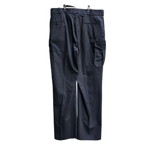 Elbeco Navy Blue Cargo Work Uniform Pants, Unhemmed, Size 40